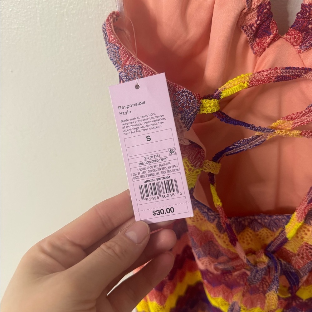 WILD FABLE Women's Crochet Halter Slip Dress - Picture 8 of 8